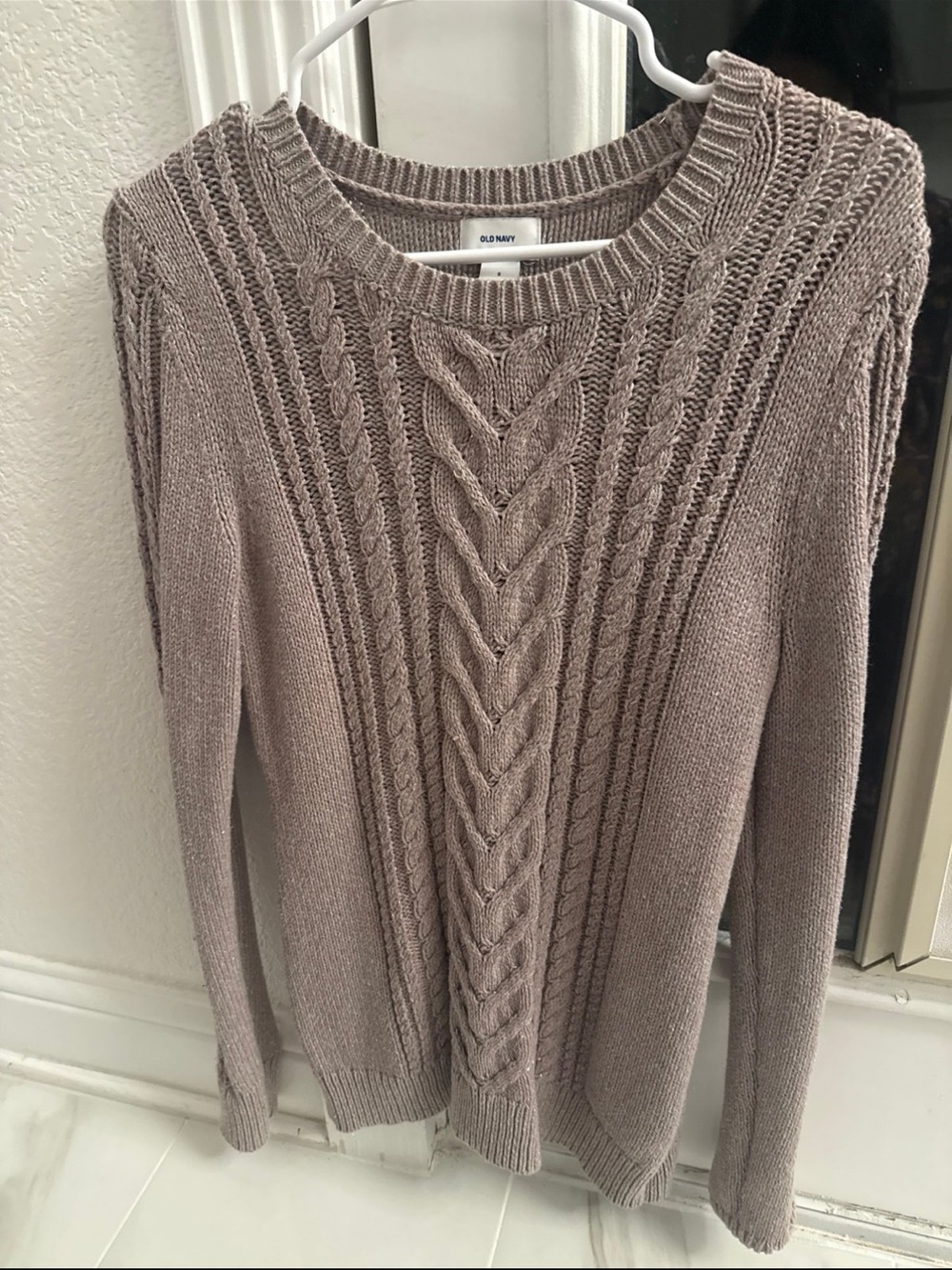 Old Navy marled cable knit sweater